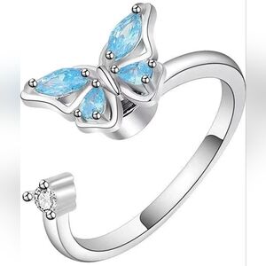 Butterfly Rotating Open Ring